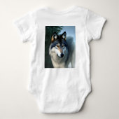 De Arctische Wolf, Baby Bodysuit. Romper (Achterkant)