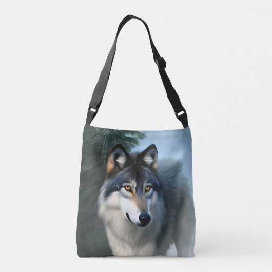 De Arctische Wolf, de Crossbody Bag Crossbody Tas (Achterkant)