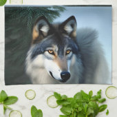 De Arctische Wolf, de Dish Towel Theedoek (Gevouwen)