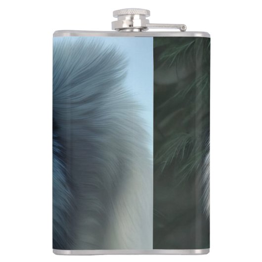 De Arctische Wolf, de Hip Flask Heupfles (Achterkant)