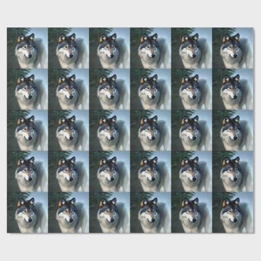 De Arctische Wolf, die het papier pakt (Vlak)