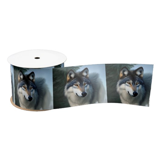 De Arctische Wolf, Satin Ribbon Satijnen Lint (Spoel)