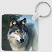 De Arctische Wolf, zonder angst, Keyring Sleutelhanger (Achterkant)