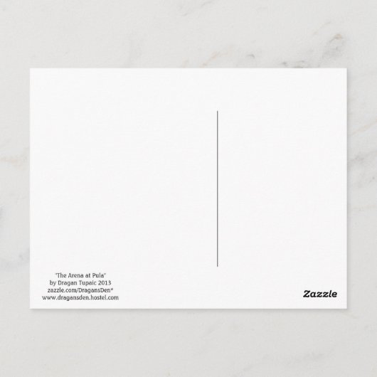 De Arena in Pula Briefkaart (Achterkant)