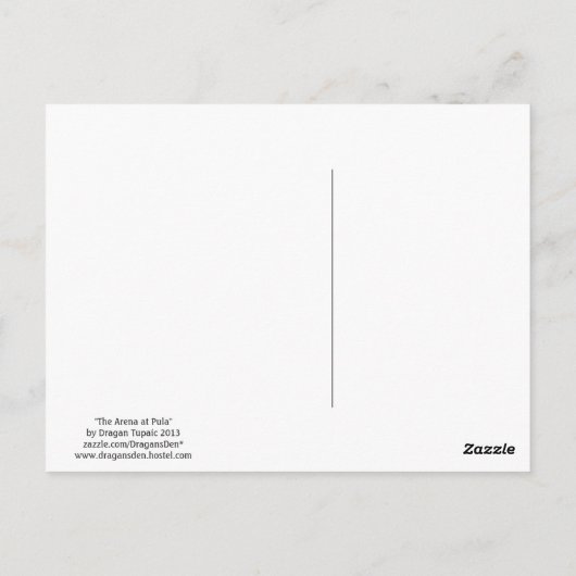 De Arena in Pula Briefkaart (Achterkant)