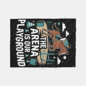 De Arena is onze speeltuin voor ruiters Fleece Deken (Voorkant (Horizontaal))