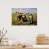 De arenlezers van Jean-Francois Millet Poster (Keuken)