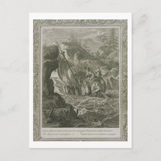 De Argonauts passeren de Symplegades (graven) Briefkaart (Voorkant)