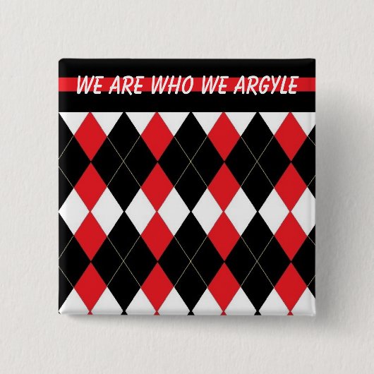De Argyle Sweaters Affirmation Button (Voorkant)
