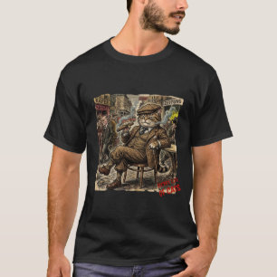 De Aristocratische Feline: Sigaren Rokende Kat T-shirt