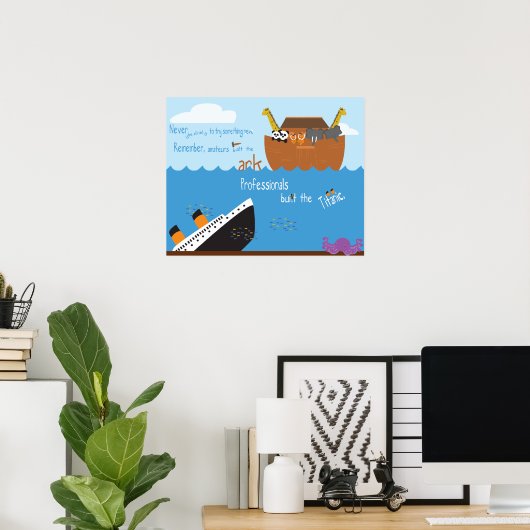 De ark en de Titanic Poster (Thuiskantoor)
