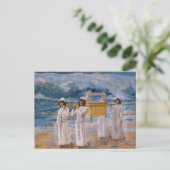 De ark loopt over de Jordaan door James Tissot Briefkaart (Staand voorkant)