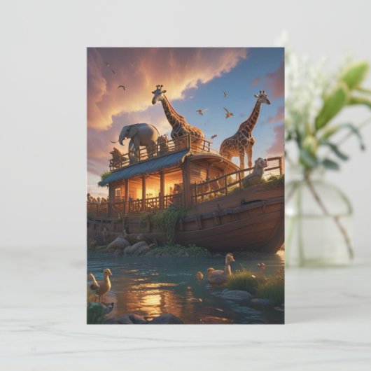 De ark van de hoop van Noach Bedankkaart (Staand voorkant)