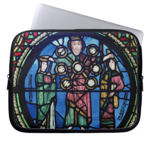 De Ark van het Convenant venster, detail van God m Laptop Sleeve