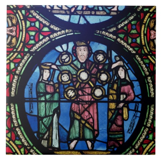 De Ark van het Convenant venster, detail van God m Tegeltje (Voorkant)