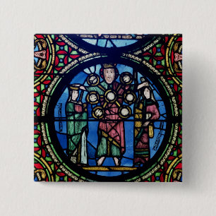 De Ark van het Convenant venster, detail van God m Vierkante Button 5,1 Cm