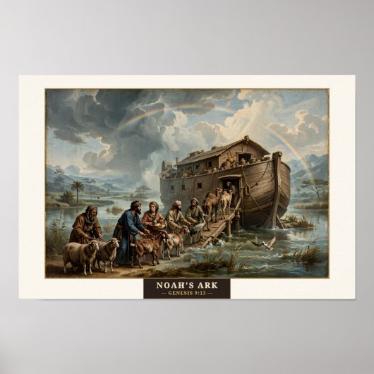 De ark van Noach — Da Vinci stijl poster (Voorkant)