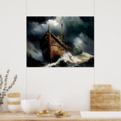 De ark van Noach overleeft het Storm Poster (Keuken)