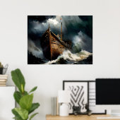 De ark van Noach overleeft het Storm Poster (Thuiskantoor)