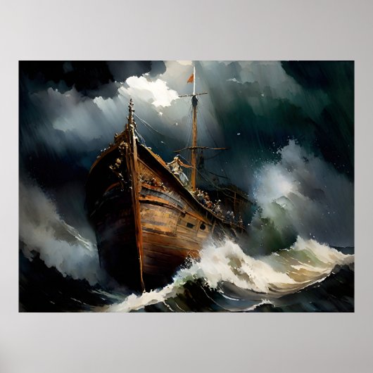 De ark van Noach overleeft het Storm Poster (Voorkant)