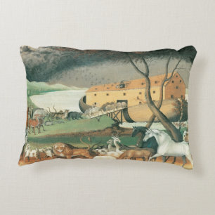 De ark van Noach van Edward Hicks, Vintage volksku Accent Kussen