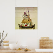 “De ark van Noach” van W Heath Robinson Poster (Keuken)