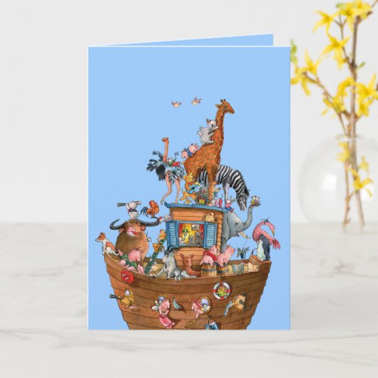De Ark van Noah - Wenskaart Kaart (Gele Bloem)