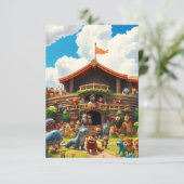 De ark van vreugde van Noach Bedankkaart (Staand voorkant)