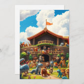 De ark van vreugde van Noach Feestdagenkaart (Voorkant / Achterkant)