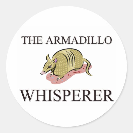 De Armadillo Whisperer Ronde Sticker (Voorkant)