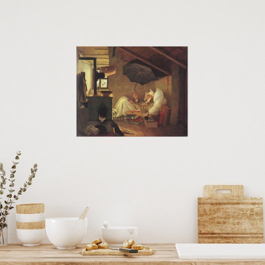 De arme dichter poster (Keuken)