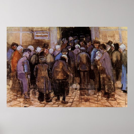 De Armen en Geld door Vincent van Gogh Poster (Voorkant)