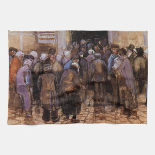 De Armen en Geld door Vincent van Gogh Theedoek