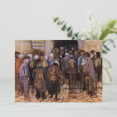 De Armen en Geld door Vincent van Gogh Uitnodiging (Staand voorkant)