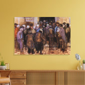 De armen en het geld van Vincent van Gogh Canvas Afdruk (Insitu (Woonkamer))