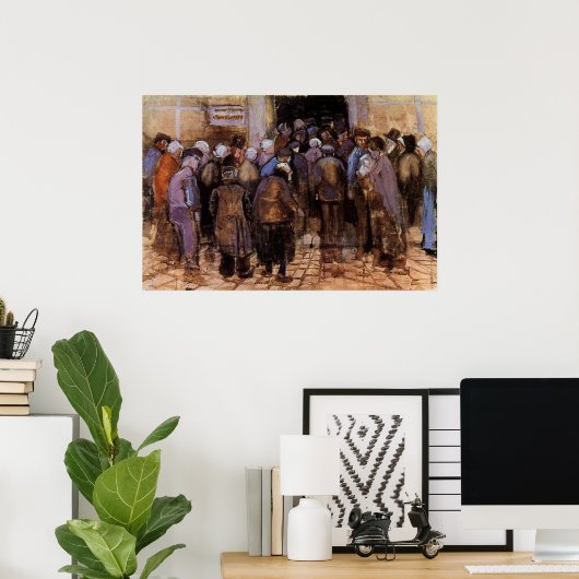 De armen en het geld van Vincent van Gogh Poster (Thuiskantoor)