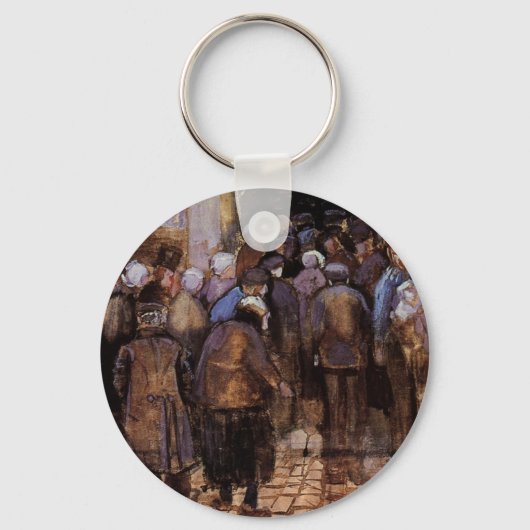 De armen en het geld van Vincent van Gogh Sleutelhanger (Voorkant)