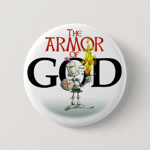 DE ARMOR VAN GOD-Button Ronde Button 5,7 Cm
