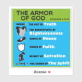 De Armor van God Sticker (Vel)