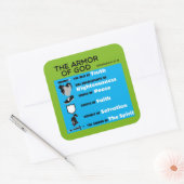 De Armor van God Vierkante Sticker (Envelop)