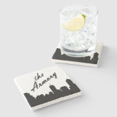 De Armory, de Armory Atlanta, de Armory Stenen Onderzetter (Zijkant)