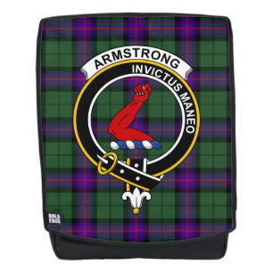 De Armstrong Clan Crest Tartan Pset Rugtassen