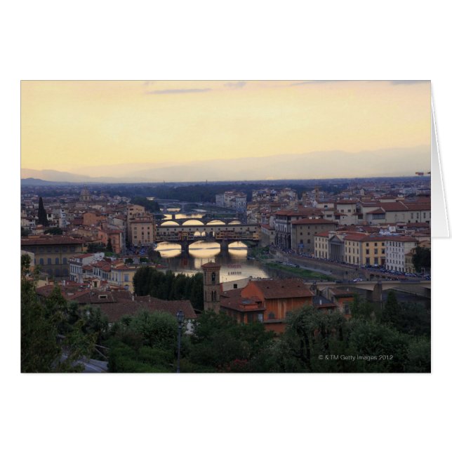 De Arno en de Ponte Vecchio in Florence, (Voorkant Horizontaal)
