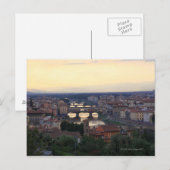 De Arno en de Ponte Vecchio in Florence, Briefkaart (Voorkant / Achterkant)