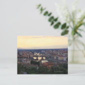 De Arno en de Ponte Vecchio in Florence, Briefkaart (Staand voorkant)