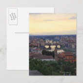 De Arno en de Ponte Vecchio in Florence, Briefkaart (Voorkant / Achterkant)