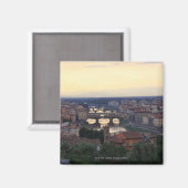 De Arno en de Ponte Vecchio in Florence, Magneet (Voorkant / Achterkant)