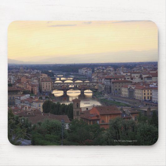 De Arno en de Ponte Vecchio in Florence, Muismat (Voorkant)
