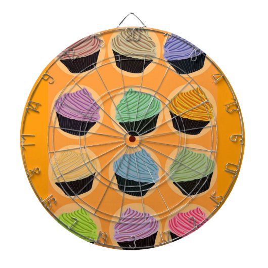 De Aroma's van Cupcake Dartbord (Voorkant)