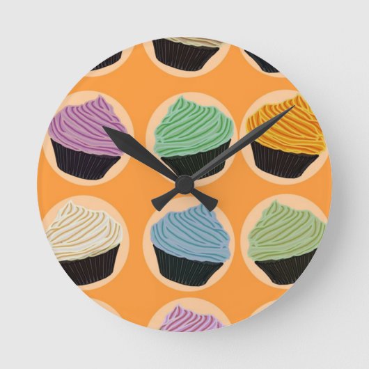 De Aroma's van Cupcake Ronde Klok (Voorkant)